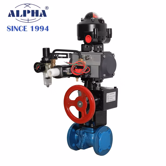 Actuador de válvula neumática Alpha Single Acting Rt075sr con reductor
