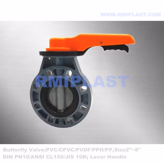 Plastic PVC PVDF PP Pph CPVC UPVC Hand Lever Gear Wheel Weir Diaphragm Valve Butterfly Valve/Flange True Union Ball Valve/Pneumatic Electric Swing Check Valve