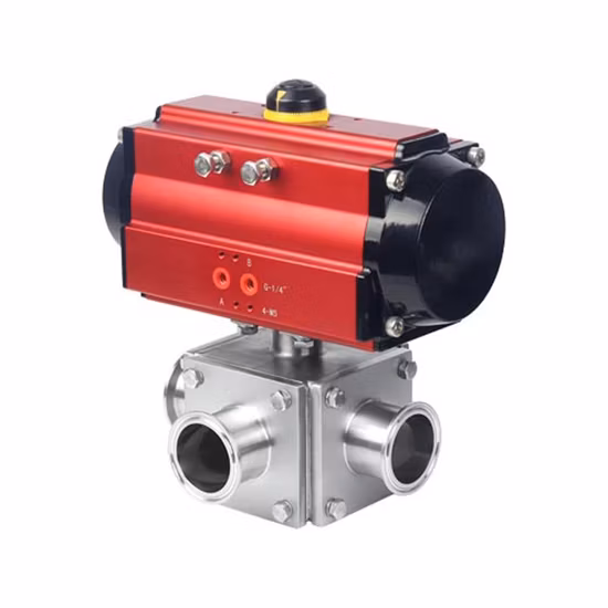 Válvula de bola accionada sanitaria de acero inoxidable