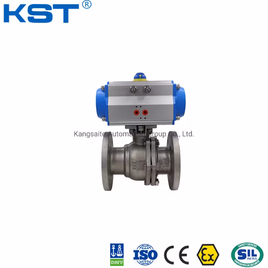 API6d 609/ANSI 150lb/JIS10K/Pn16 Acero al carbono/Wcb/Acero inoxidable 2PC/3PC/Válvula de bola de control de muñón/flotante con brida accionada eléctricamente neumática manual de 3 vías